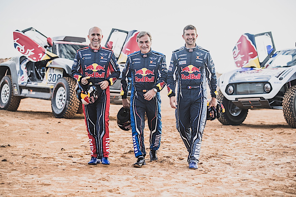 Stephane Peterhansel Carlos Sainz and Cyril Despres