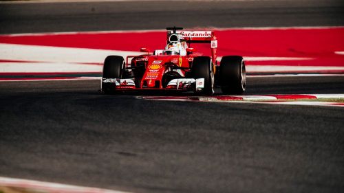 Sebastian Vettel rodó en la pista de Barcelona.