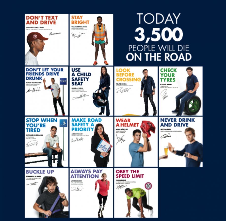 La FIA lanza campaña global de seguridad con 13 personalidades